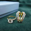 Round Shape Lab Grown Diamond Bridal Ring Set