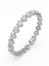 Our Beautiful Heart Shaped Diamond Bracelet In 18k White Gold