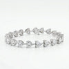 Our Beautiful Heart Shaped Diamond Bracelet In 18k White Gold