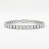 15 Cent Each Oval Diamond Bracelet in 18k White Gold