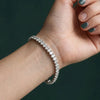 15 Cent Each Oval Diamond Bracelet in 18k White Gold