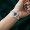 Our Lab Created Pear and Round Shaped Diamond Bracelet