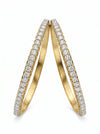 3 MM Round Cut Lab Grown Diamond Bangles - 18kt Gold