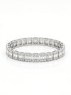 Baguette Round and Princess Style Bangles with Lab Grown Diamonds Cluster Setting Wedding Bangles