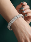 Baguette Round and Princess Style Bangles with Lab Grown Diamonds Cluster Setting Wedding Bangles