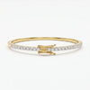 Shiny Lab Grown Diamond Bangles for women-18kt yellow gold