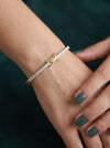 Shiny Lab Grown Diamond Bangles for women-18kt yellow gold