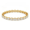 Stunning Round and Emerald Cut Lab Grown Diamonds Bangles
