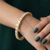 Stunning Round and Emerald Cut Lab Grown Diamonds Bangles