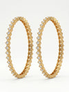 7 Cent closed setting diamond bangles handcrafted in 22kt Yellow Gold