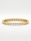 7 Cent closed setting diamond bangles handcrafted in 22kt Yellow Gold