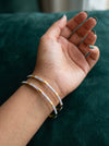 Pave 4.7 Cts Round Brilliant Cut Lab Grown Diamond Bangles In 18K Yellow Gold