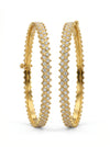 Our Lab Created Double Raw Closed Setting Diamond Bangles In 22k Yellow Gold