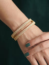 Our Lab Created Double Raw Closed Setting Diamond Bangles In 22k Yellow Gold