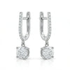Solitaire Dangling Earrings with Lab Grown Diamond-18kt yellow gold