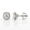 3.20 Cushion Cut Lab Grown Diamond Stud Earrings - 18kt Gold