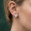 1.90ct Cluster Lab Diamond Earrings - 18kt Gold