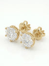 Solitaire Round Brilliant Cut CVD Diamond Ear Studs