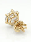 Solitaire Round Brilliant Cut CVD Diamond Ear Studs