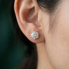 Solitaire Round Brilliant Cut CVD Diamond Ear Studs