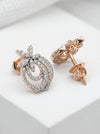 Flower Style CVD Diamonds Earrings - 18kt Gold