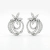 Flower Style CVD Diamonds Earrings - 18kt Gold