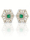 Lab-Created Changeable Ruby Earrings in 18k Yellow Gold