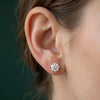 Graceful Solitaire Lab Diamond  Ear Stud - 18kt Gold