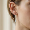 2.7 CT Round Brilliant Cut Lab Grown Diamond Two Sets of Dangle Diamond Earring