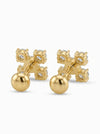 Round Cut Lab Grown Diamond Earring Close Setting Diamond Studs Earring