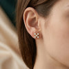 Round Cut Lab Grown Diamond Earring Close Setting Diamond Studs Earring