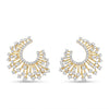1.2 CT Round Brilliant Cut Lab Grown Twisted Diamond Hoop Earring