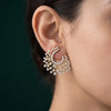 1.2 CT Round Brilliant Cut Lab Grown Twisted Diamond Hoop Earring