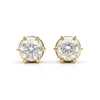 Round Brilliant Shape Lab Grown Close Setting Earrings