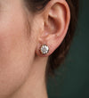 Round Brilliant Shape Lab Grown Close Setting Earrings