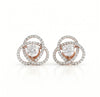 Twisted Round Cut Lab Grown Diamond Earrings
