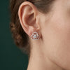 Twisted Round Cut Lab Grown Diamond Earrings