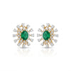 Pear and Round Cut Lab Grown Diamond Earrings, Floral-Style Detachable Earrings