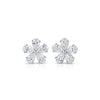 Pear Cut Lab Grown Diamond Floral Style Earring