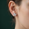 Pear Cut Lab Grown Diamond Floral Style Earring