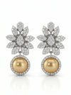 Round Cut Lab Grown Diamond Floral Style Diamond Earring