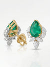 Beautiful Pear Shaped Diamond Earrings In 18k Yellow Gold