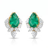 Beautiful Pear Shaped Diamond Earrings In 18k Yellow Gold