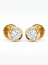 Bezel Set Round Diamond Stud Earrings