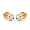 Bezel Set Round Diamond Stud Earrings
