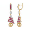Dazzling Yellow Gold Lab Created Drop Diamond Earrings