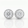 Our Lab Created White Gold Diamond Halo Studs Earrings
