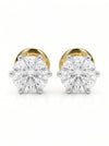 5 Prong 1.07CT Solitaire Lab Grown Diamond Stud