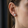 Beautiful Solitaire Lab Grown Diamond Stud-18KT Yellow Gold