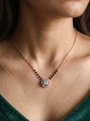 Dazzling Rose Gold Round Diamond Mangalsutra For Her